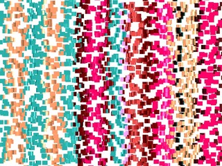 Fototapeta premium Vivid colorful shapes, sparkling forms on white background, texture