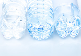 set of water plastic bottle