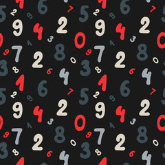 Numeral seamless wallpaper pattern.