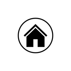 Home icon vector. House vector icon