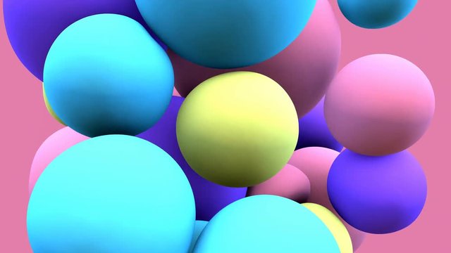 Colorful balloon floating in motion