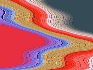 Lines in movement, colorful abstract background