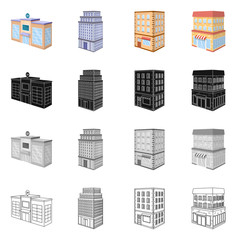 Vector illustration of construction and building symbol. Collection of construction and estate vector icon for stock.