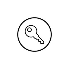 Key icon vector. Key vector icon. Key symbol for web site design
