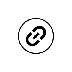Link icon vector. Hyperlink chain symbol