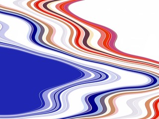 Abstract fluid lines in colors, abstract playful background