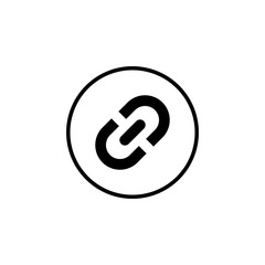 Link icon vector. Hyperlink chain symbol