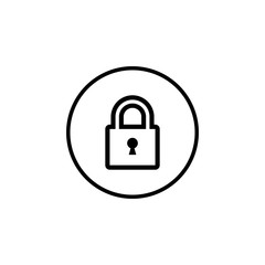 Lock icon vector. Encryption icon. Lock Icon in trendy flat style isolated. Security symbol