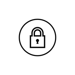 Lock icon vector. Encryption icon. Lock Icon in trendy flat style isolated. Security symbol