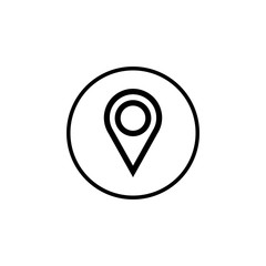 Pin icon vector. Location icon. Map pointer icon
