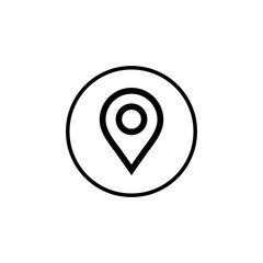 Pin icon vector. Location icon. Map pointer icon