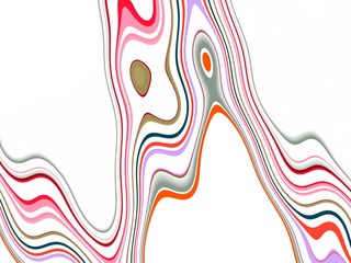 Vivid colorful fluid lines, abstract playful background