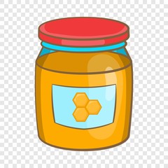 Jar of honey icon in cartoon style isolated on background for any web design 