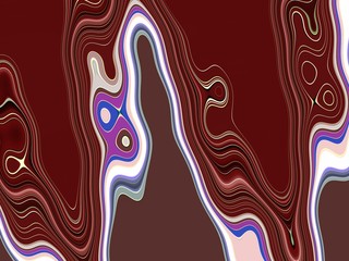 Fototapeta premium Vivid colorful fluid lines, abstract playful background