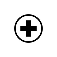 Plus Icon vector. Add icon. Addition sign. Medical Plus icon