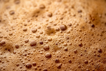 macro photo of close-up coffee espresso foam