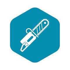 Chainsaw icon in simple style on a white background