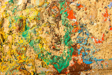 Naklejka premium wall of concrete with remains of color