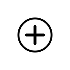 Plus Icon vector. Add icon. Addition sign. Medical Plus icon