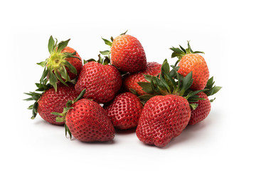 Strawberry white background