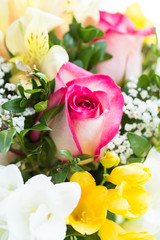 Close up of a bouquet of flowers