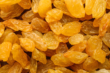Tasty raisins, closeup