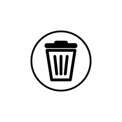 Trash icon vector. trash can icon. Delete icon vector