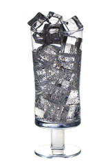 ice cubes in the glass