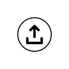 Upload icon vector. Upload sign icon. Upload button. Load symbol.