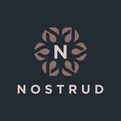 Vector letter N logo design leaf template. Universal symbol icon vector design. Luxury alphabet leaf logotype