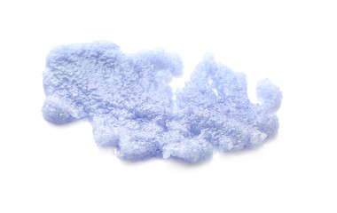 Sample of sugar scrub on white background