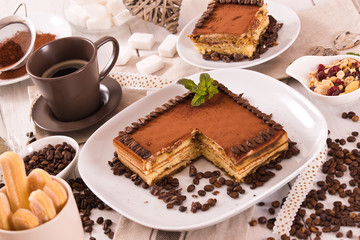 Tiramisu cake. 