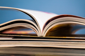 Stack of books on the table