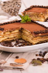 Tiramisu cake. 