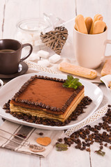Tiramisu cake. 