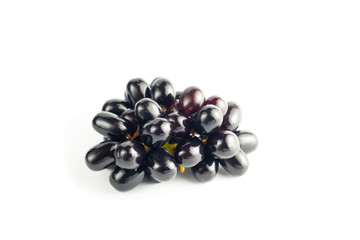 Red Grape vine isolated on white background and clipping path.