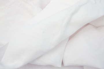 White Cloth diaper of babies that is soft and gentle on baby skin, for background and textures. - obrazy, fototapety, plakaty