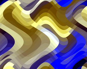 Gold blue fluid shapes, abstract background