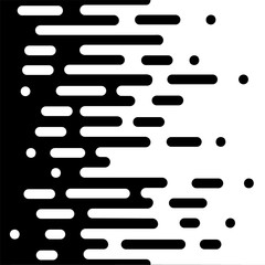 Obraz premium Vector Halftone Transition Abstract Wallpaper Pattern. Seamless Black And White Irregular Rounded Lines Background for modern flat web site design. - Vector