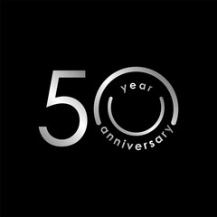 50 Year Anniversary Vector Template Design Illustration