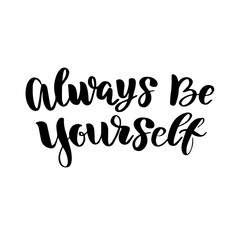 Obraz premium Vector calligraphy letetring quote. Motivational poster or card. B