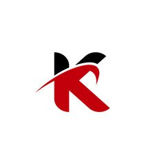 Abstract letter K logo design template