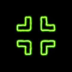 green neon symbol compress