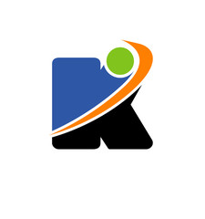 Abstract letter K logo icon design