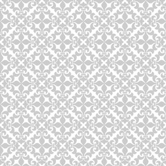 Orient vector classic pattern. Seamless abstract background with vintage elements. Damask black and white