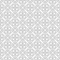 Orient vector classic pattern. Seamless abstract background with vintage elements. Damask black and white