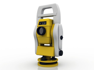 3D illustration Construction surveying instrument