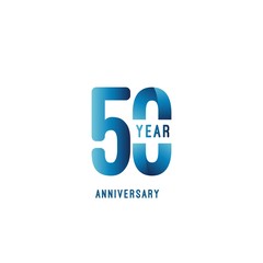 50 Year Anniversary Vector Template Design Illustration