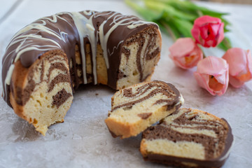 Zebra Sponge Cake