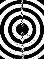 old darts target, vector graphics